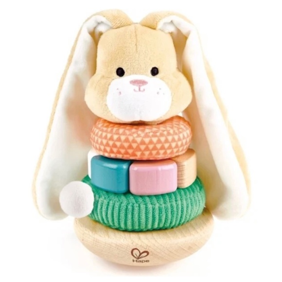 HAPE Bunny Wooden Ring Stacker (Pieces Only) - Picture 1 of 3